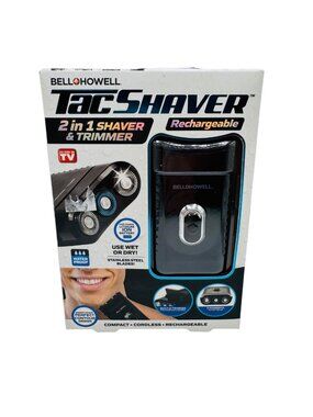 Bell Howell Tac Shaver Rechargeable 2 In 1 Shaver Trimmer Waterproof Cordless Me